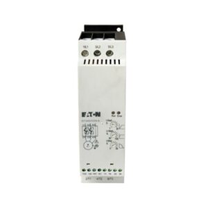 Eaton DS7-340SX070N0-N, white and black plastic moulding with screw terminals top and bottom, rotary dials and LED status