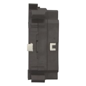 Eaton M22-SWD-K22, black plastic moulding with two white plastic contactor connections and clips