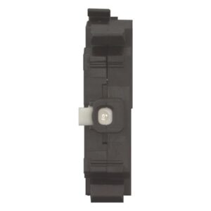Eaton M22-SWD-K22LED, black plastic casing with front mount clips, change over contact block and LED