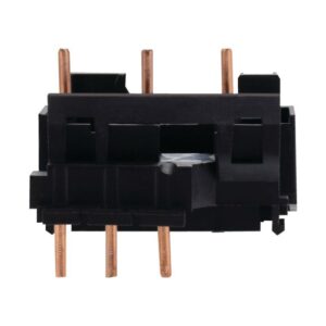 Eaton PKZM0-XDM15ME, black plastic casing with copper connection prongs top and bottom